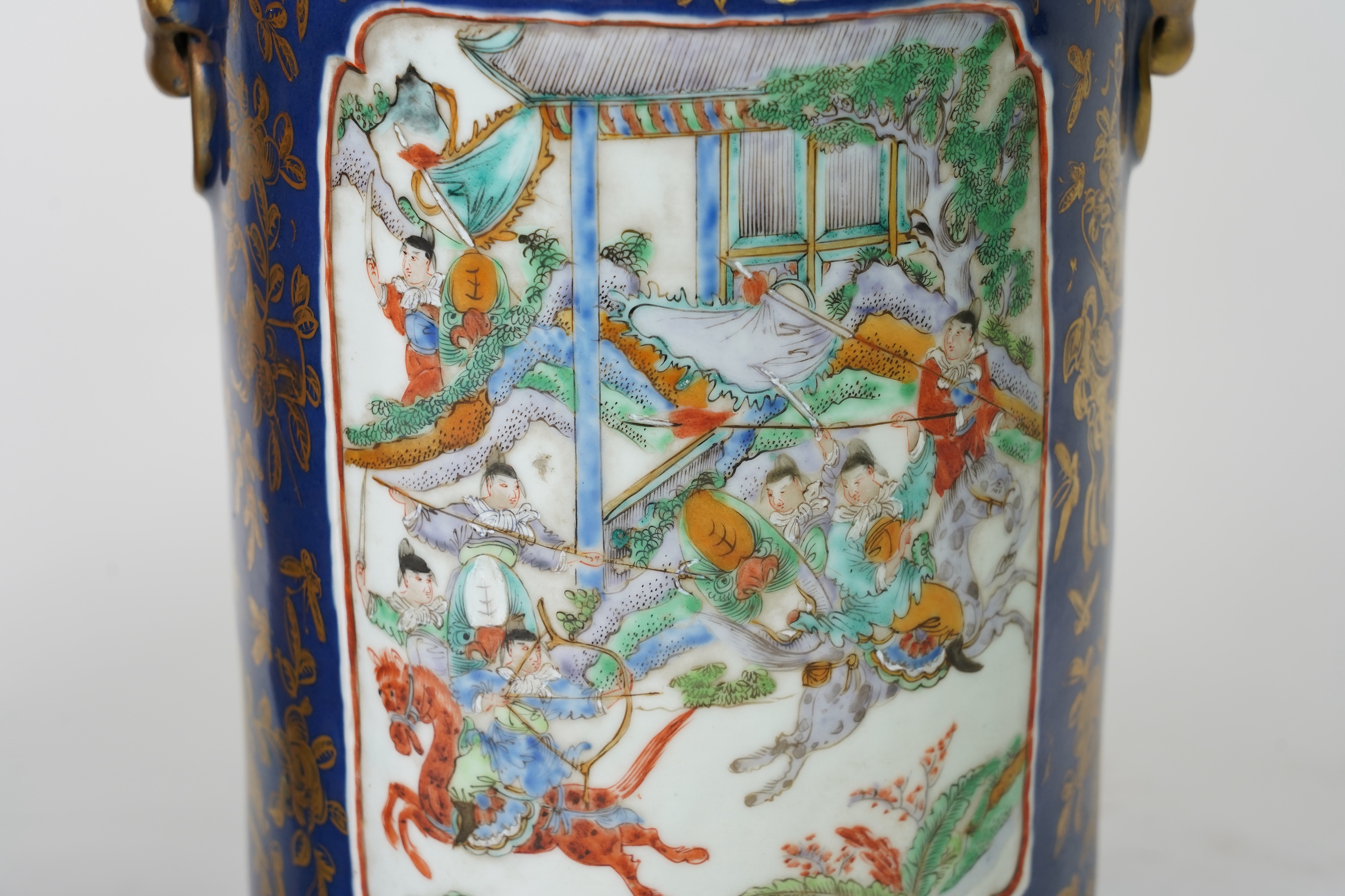 A pair of Chinese ‘warriors’ vases, early 20th century
